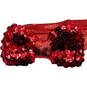 Band Shoppe Butterfly Red Sequin Bow Tie Pre-tied Wedding Band Prom Stage Dance